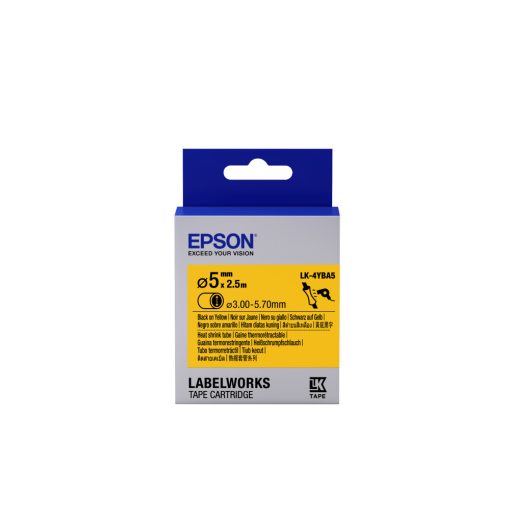 Epson LK-4YBA5 Black/Yellow 5mm szalag (2.5m)