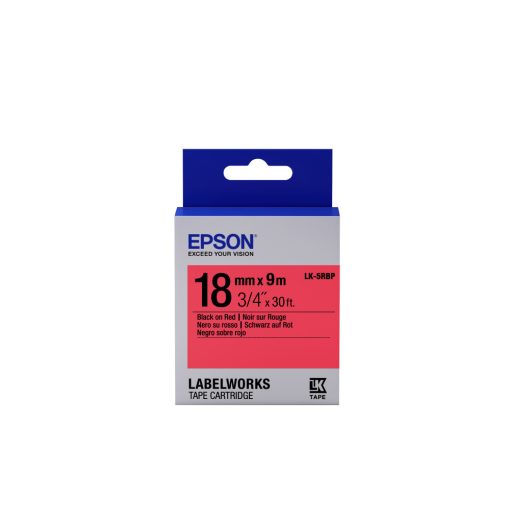 Epson LK-5RBP Black/Red 18mm szalag (9m)