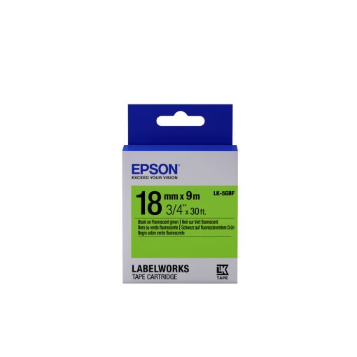 Epson LK-5GBF Black/Green 18mm szalag (9m)