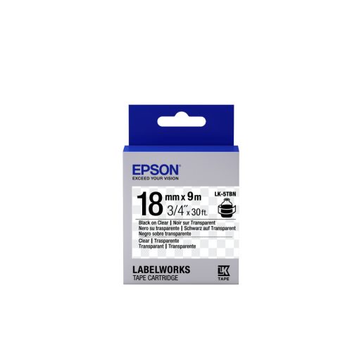 Epson LK-5TBN Black/Transparent 18mm szalag(9m)