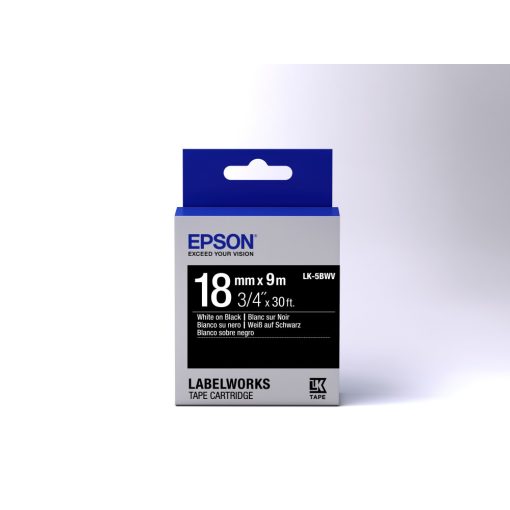 Epson LK-5BWV White/Black 18mm szalag (9m)