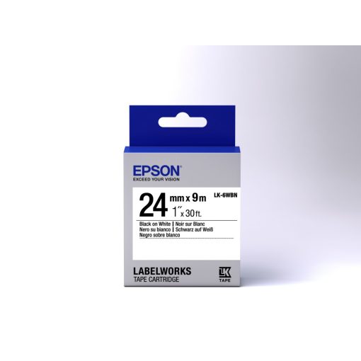 Epson LK-6WBN Black/White 24mm szalag (9m)