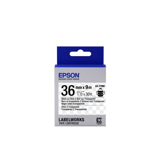 Epson LK-7TBN Black/Transparent 36mm szalag(9m)