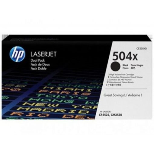 HP CE250XD Eredeti Fekete Toner Hp 504X