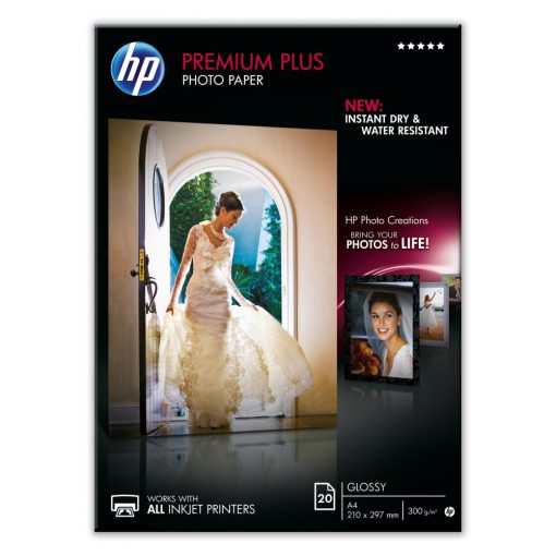 HP A/4 Prémium Plus Fényes Fotópapír 20lap 300g (Genuin)
