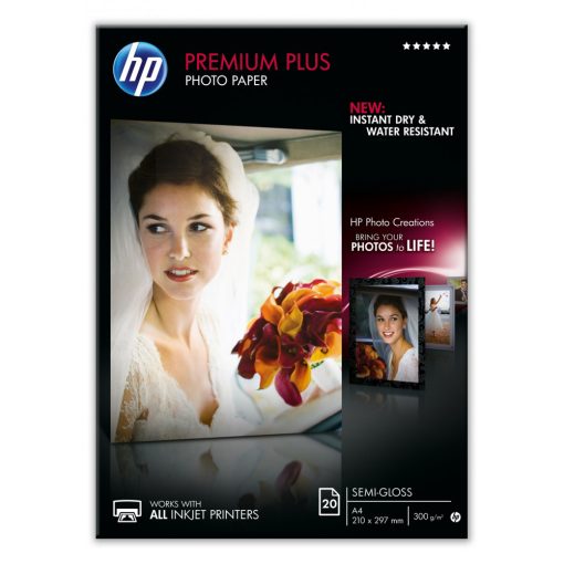 HP A/4 Prémium Plus Félfényes Fotópapír 20lap 300g (Genuin)
