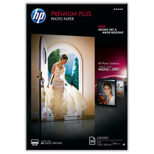 HP A/3 Prémium Plus Fényes Fotópapír 20lap 300g (Eredeti)