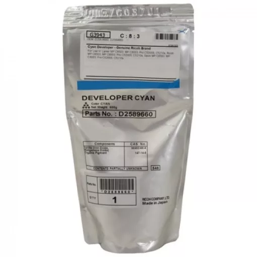 Ricoh MPC6503, C8003 Genuin Cyan Developer