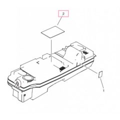 CA FB6-3882 Label waste box IRC2880