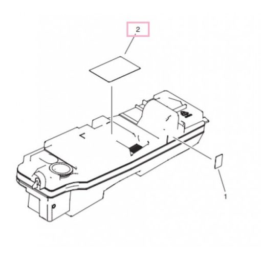 CA FB6-3882 Label waste box IRC2880