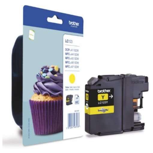 Brother LC123Y Genuin Yellow Ink Cartridge