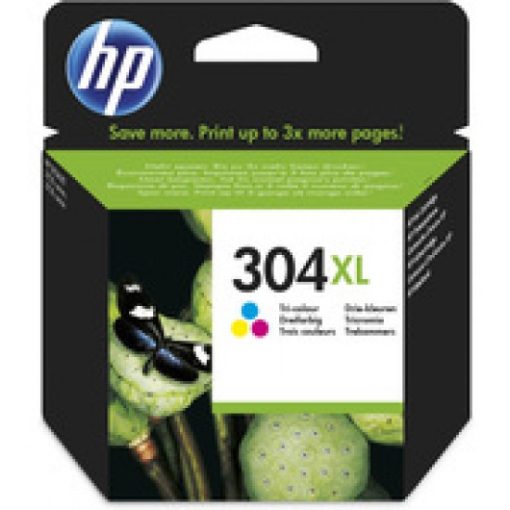HP N9K07AE No.304XL Eredeti Háromszínű CMY Tintapatron