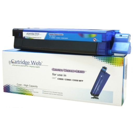 OKI C5800/C5900 Utángyártott Cartridge WEB Cián Toner