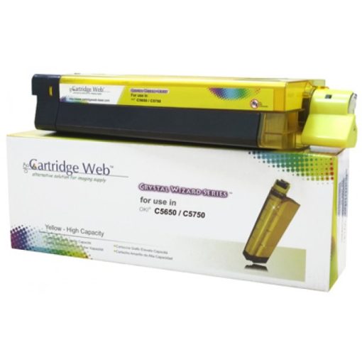 OKI C5650/C5750 Utángyártott Cartridge WEB Sárga Toner