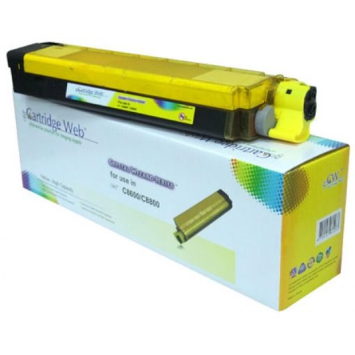 OKI C8600/C8800 Utángyártott Cartridge WEB Sárga Toner