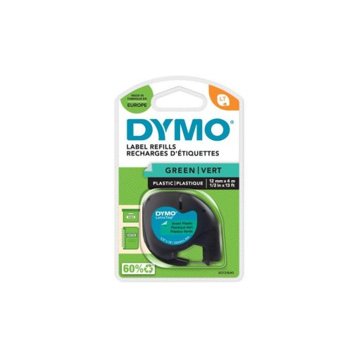 Feliratozógép szalag Dymo Letratag S0721640/59425 12mmx4m, ORIGINAL, zöld 