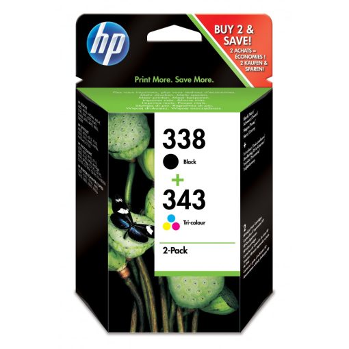 HP SD449EE No.338/343 Genuin Multipack Ink Cartridge
