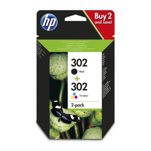HP X4D37AE 2pack No.302 Eredeti Multipack Tintapatron